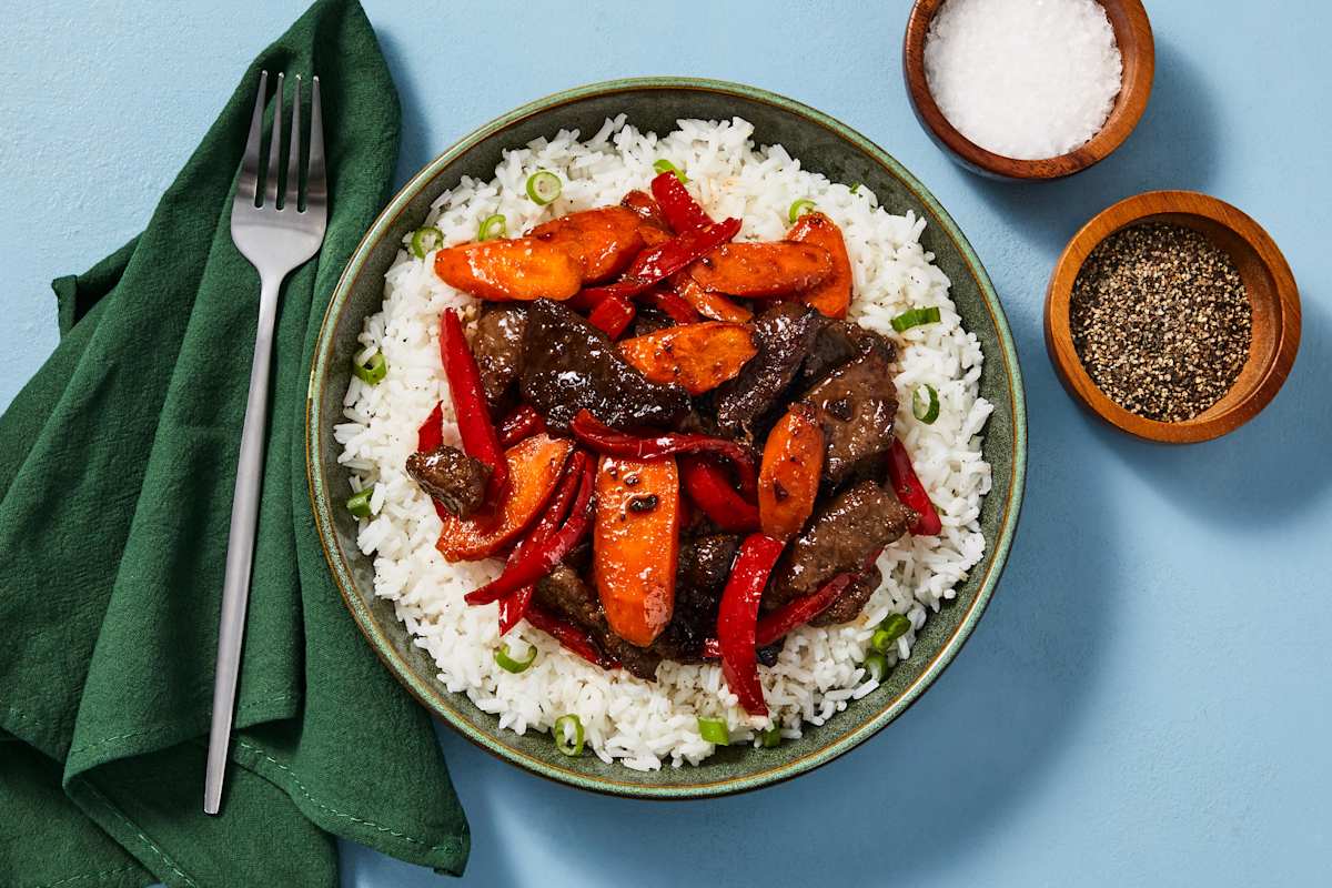 Tangy Ginger Steak & Pepper Stir-Fry