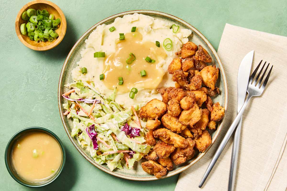 Crispy Fried Chicken Bites & Gravy