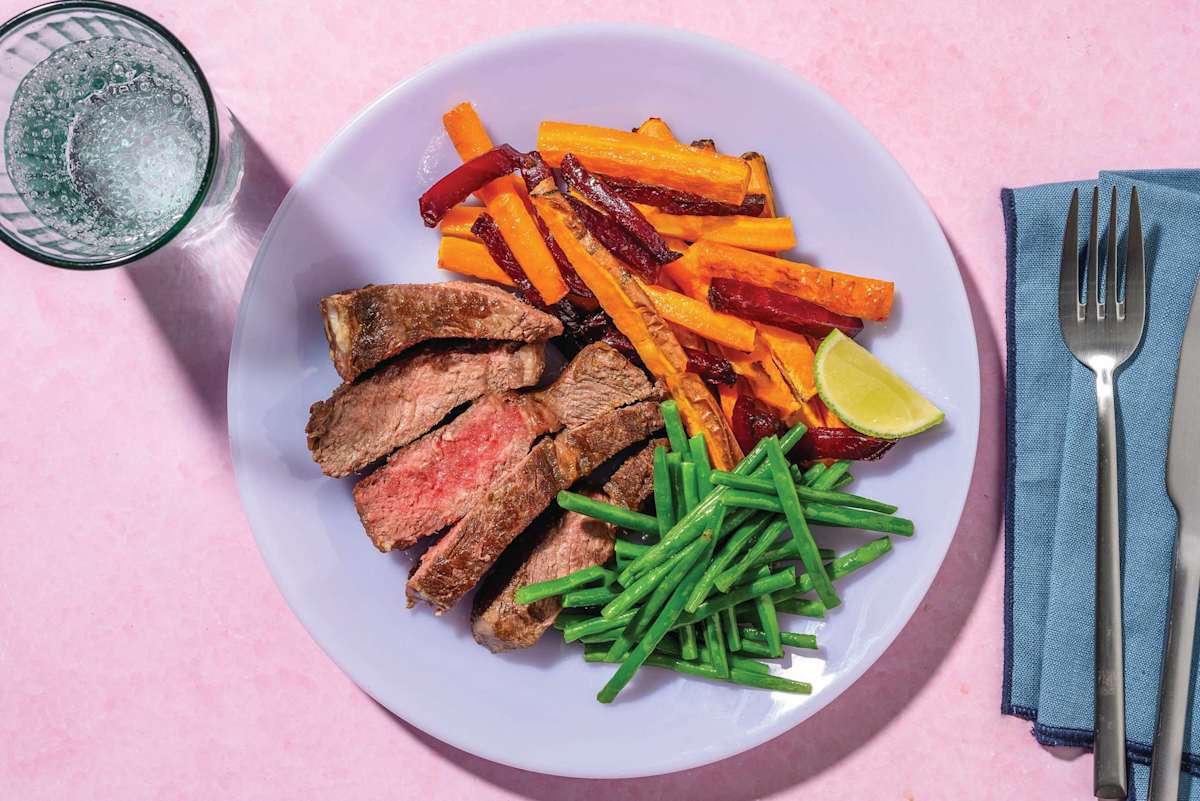 Double Jerk Beef Rump & Green Beans