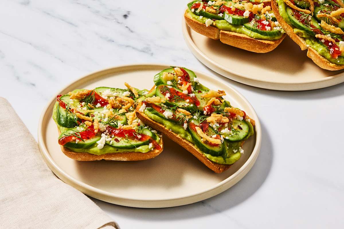 Sweet & Spicy Avocado Toast with Feta