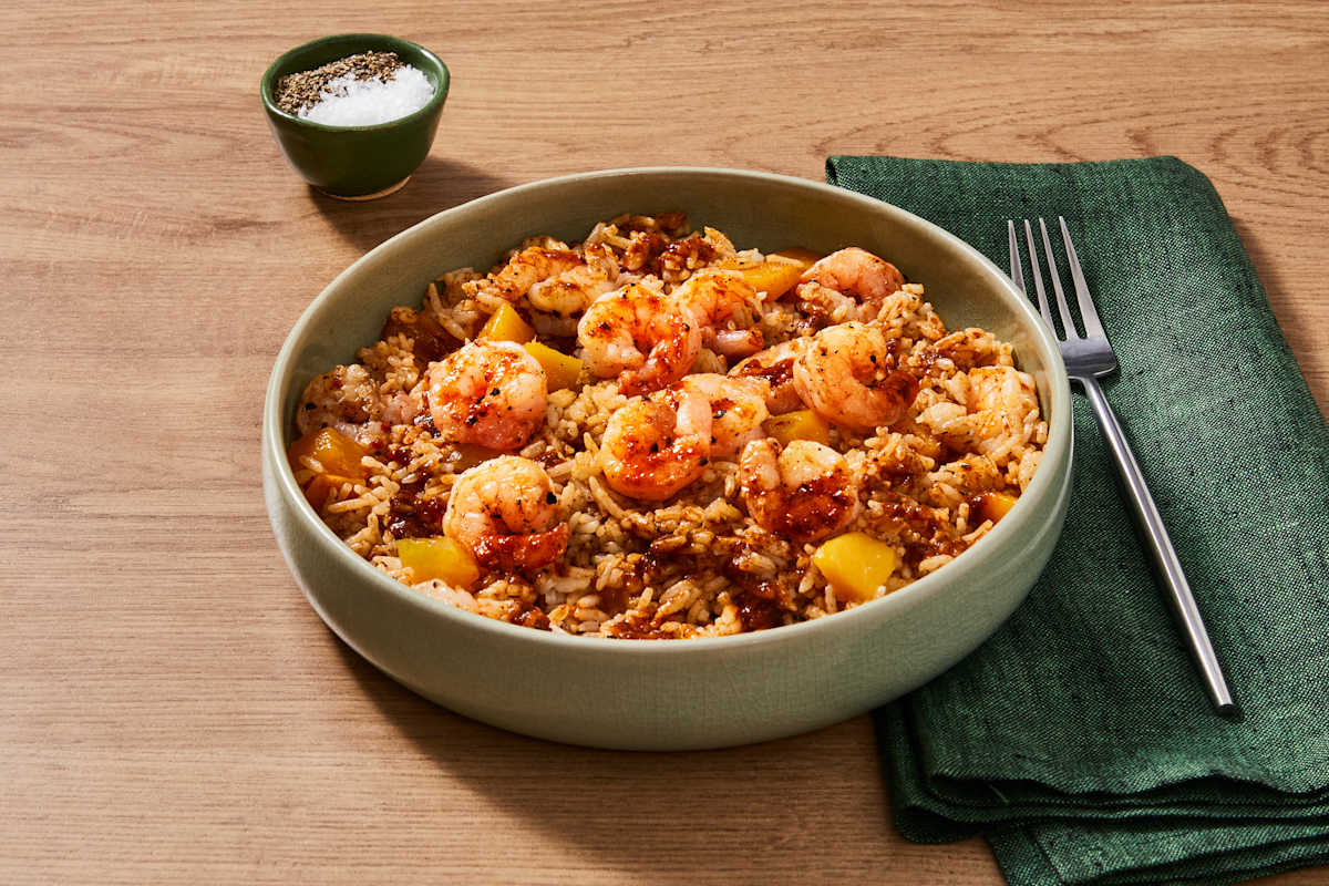 No-Chop Ancho Mango Shrimp Bowls