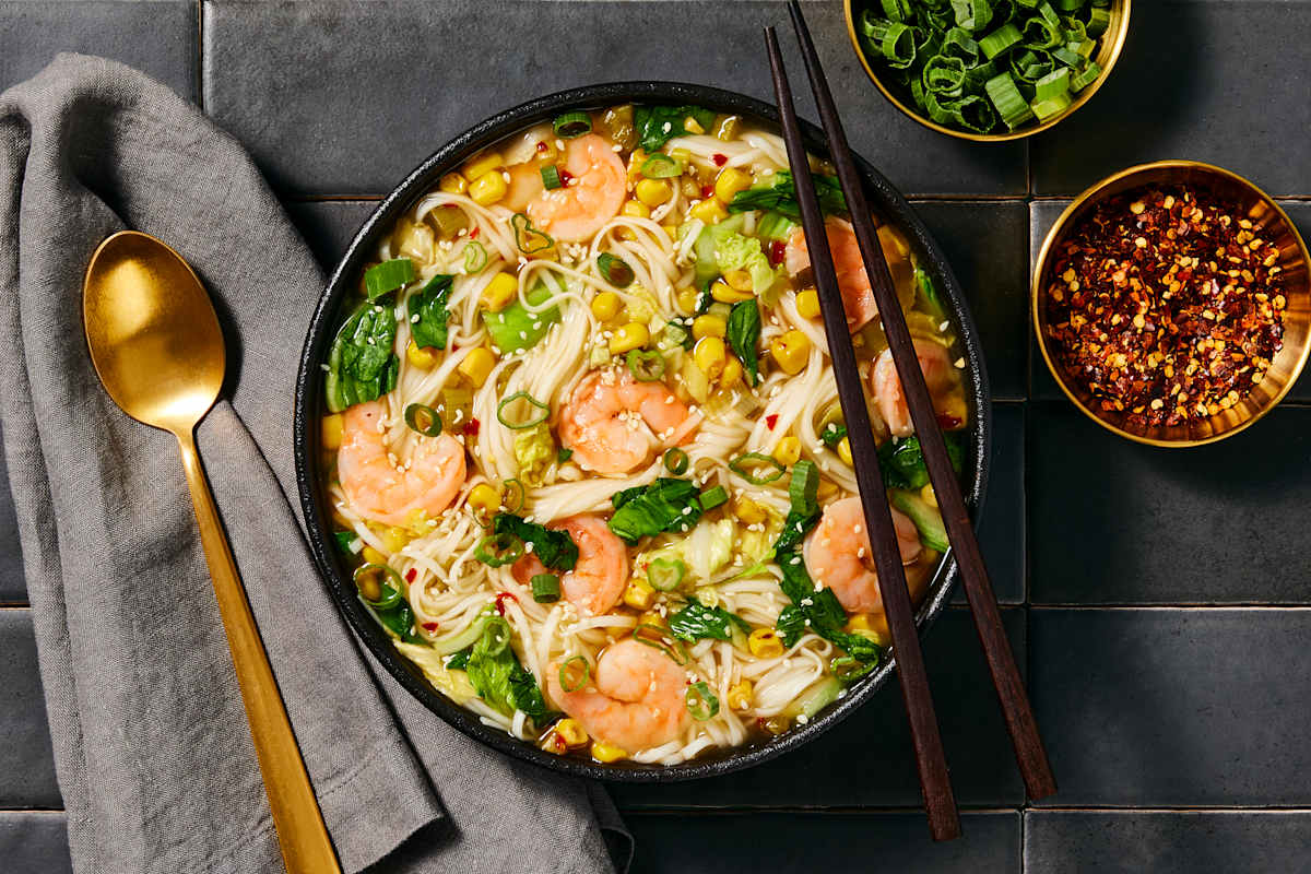 Japanese-Style Spicy Shrimp Miso Ramen
