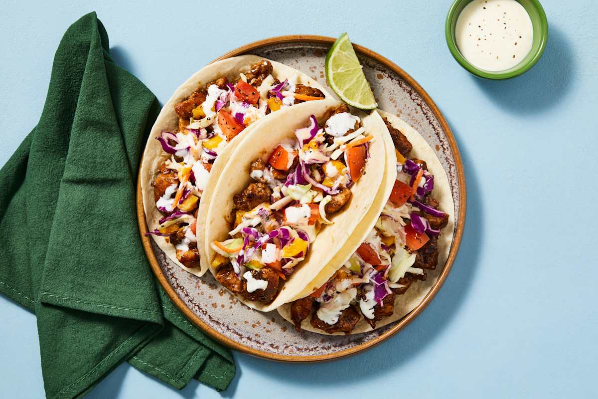 Spicy Tropical Jerk-Style Chicken Tacos
