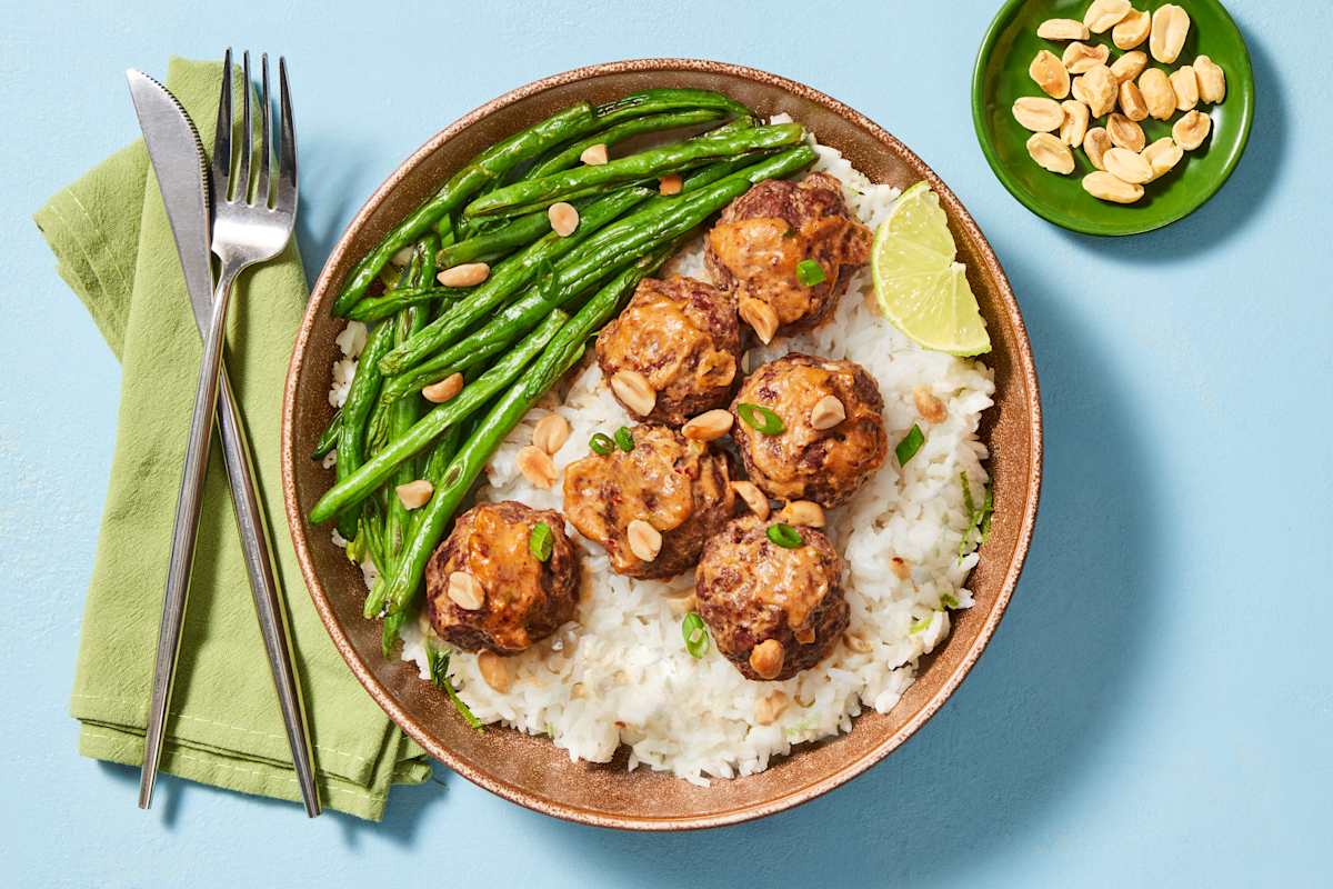 Thai Coconut Pork Meatballs