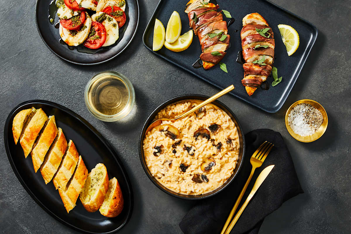 Chicken Saltimbocca with Truffle Risotto