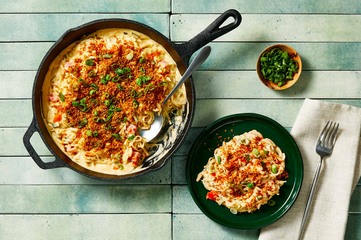 Cheesy Tex-Mex Ramen Skillet