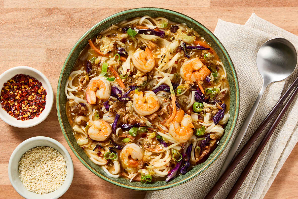 Spicy Shrimp Dan Dan Noodle Ramen