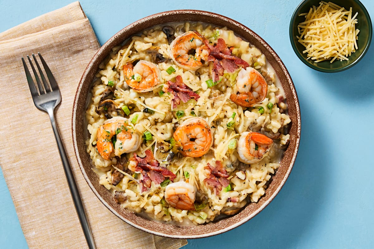 Bacon, Shrimp & Mushroom Risotto