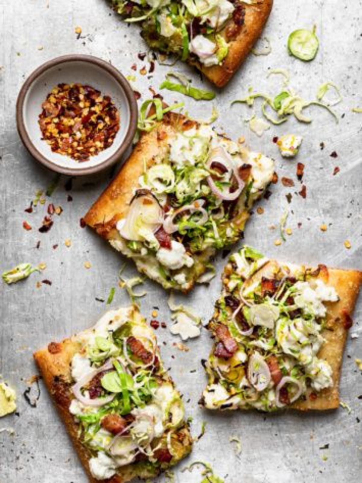 Bacon and Brussels Sprout Flatbreads