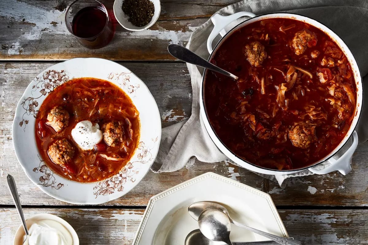 Cabbage Roll-Inspired Beef Soup