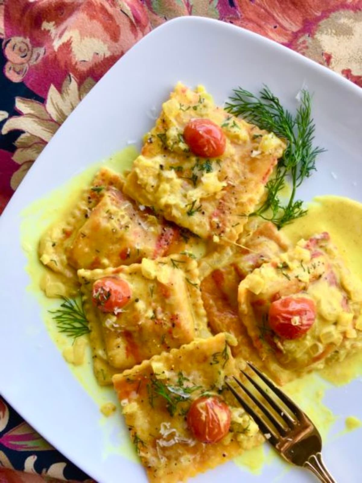 Coconut Curry Butternut Squash Ravioli