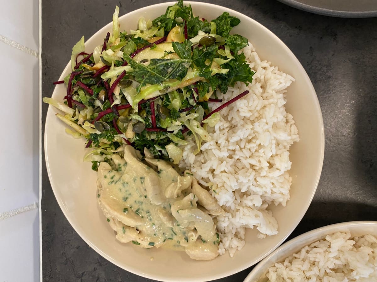 Creamy chive chicken 