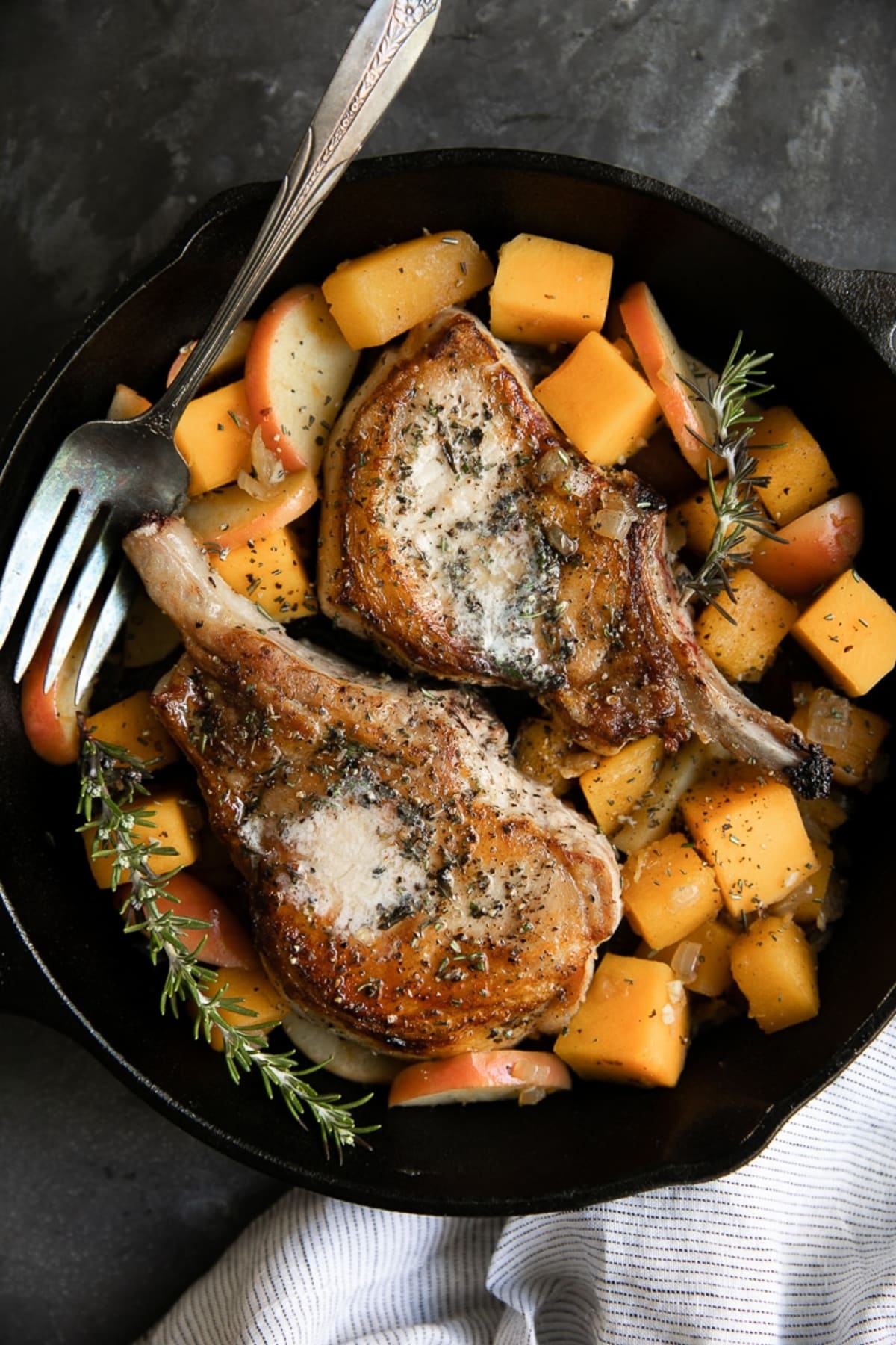 Maple-Bacon Pork Roast and Garlic Potatoes