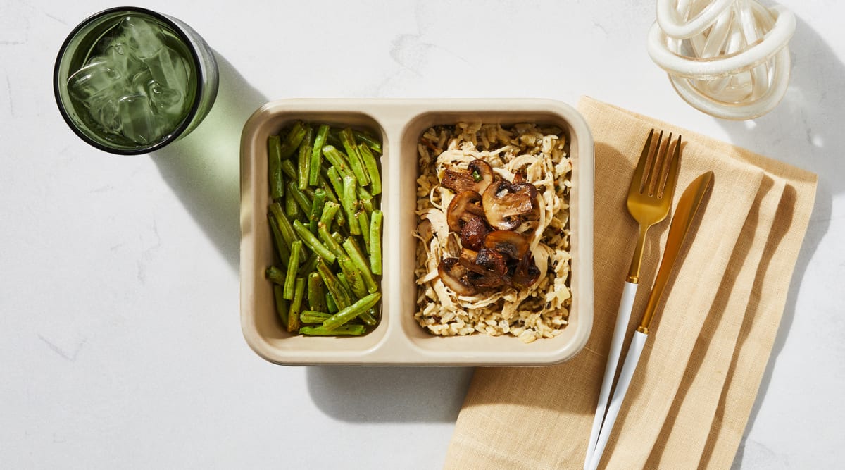 Mushroom-Topped Chicken Thighs