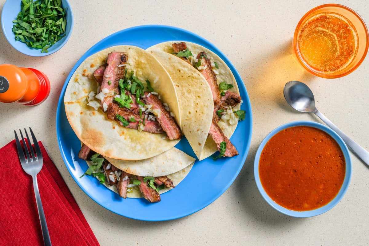 Tacos de steak à la birria