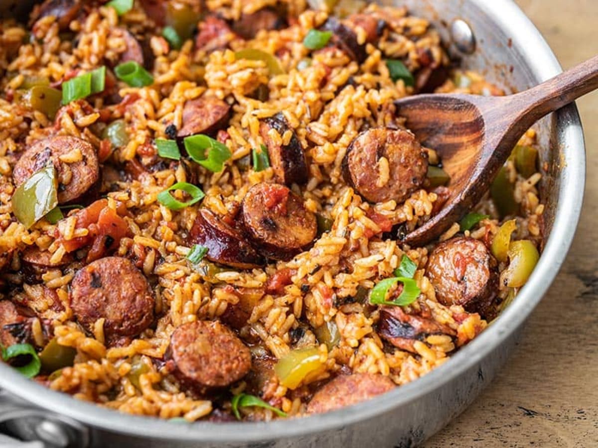 Cajun-Inspired Sausage and Rice Skillet