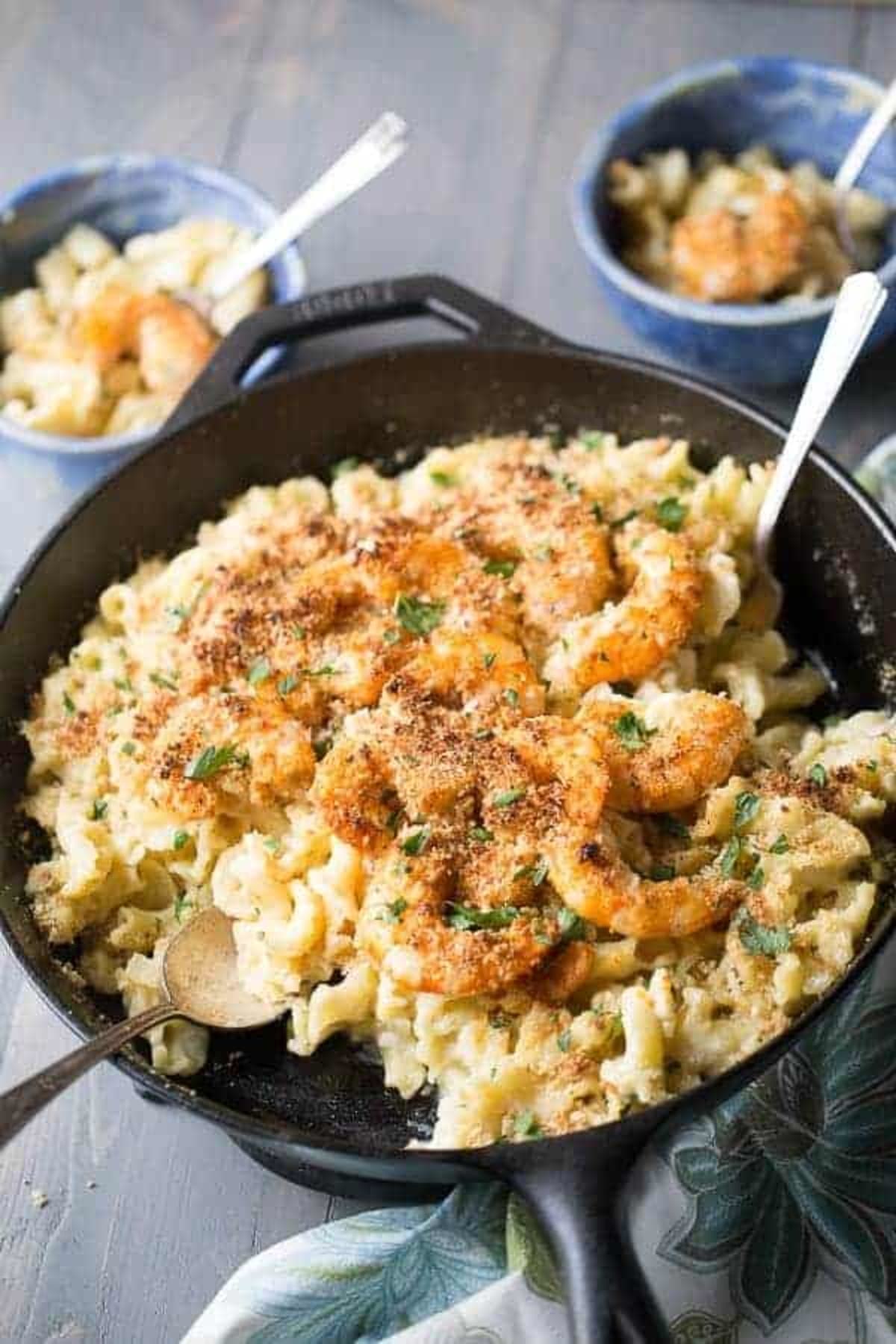 Smoky Cajun Shrimp Mac & Cheese