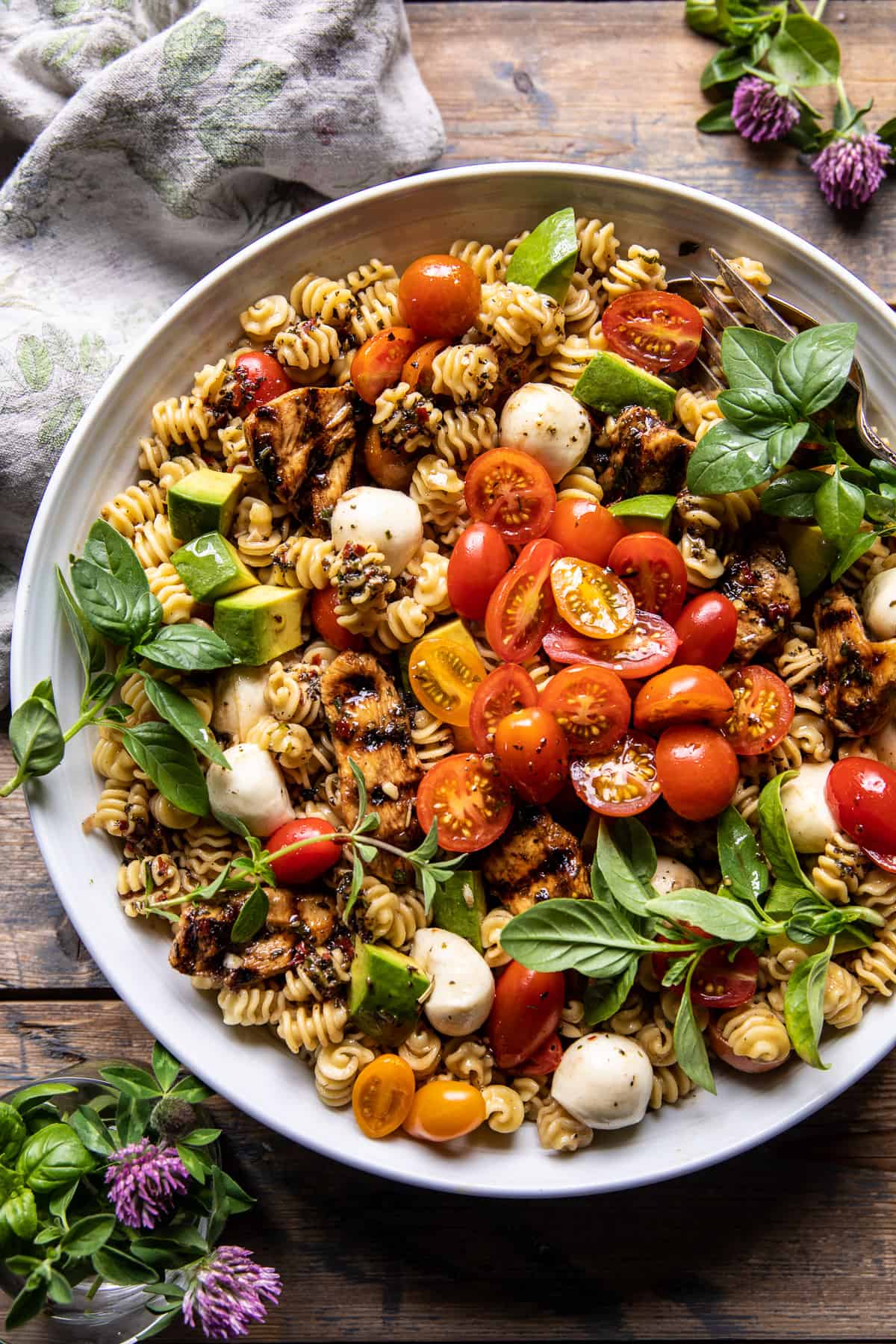 Summery Italian Chicken and Antipasto Pasta
