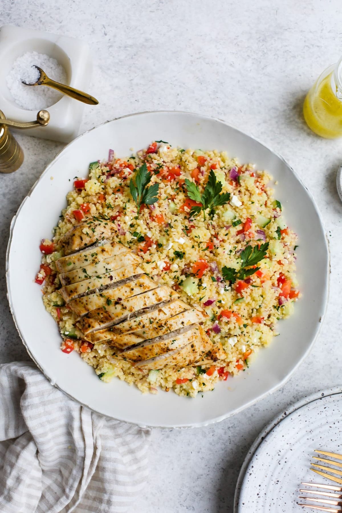 Zesty Garlic Chicken and Couscous Bowls