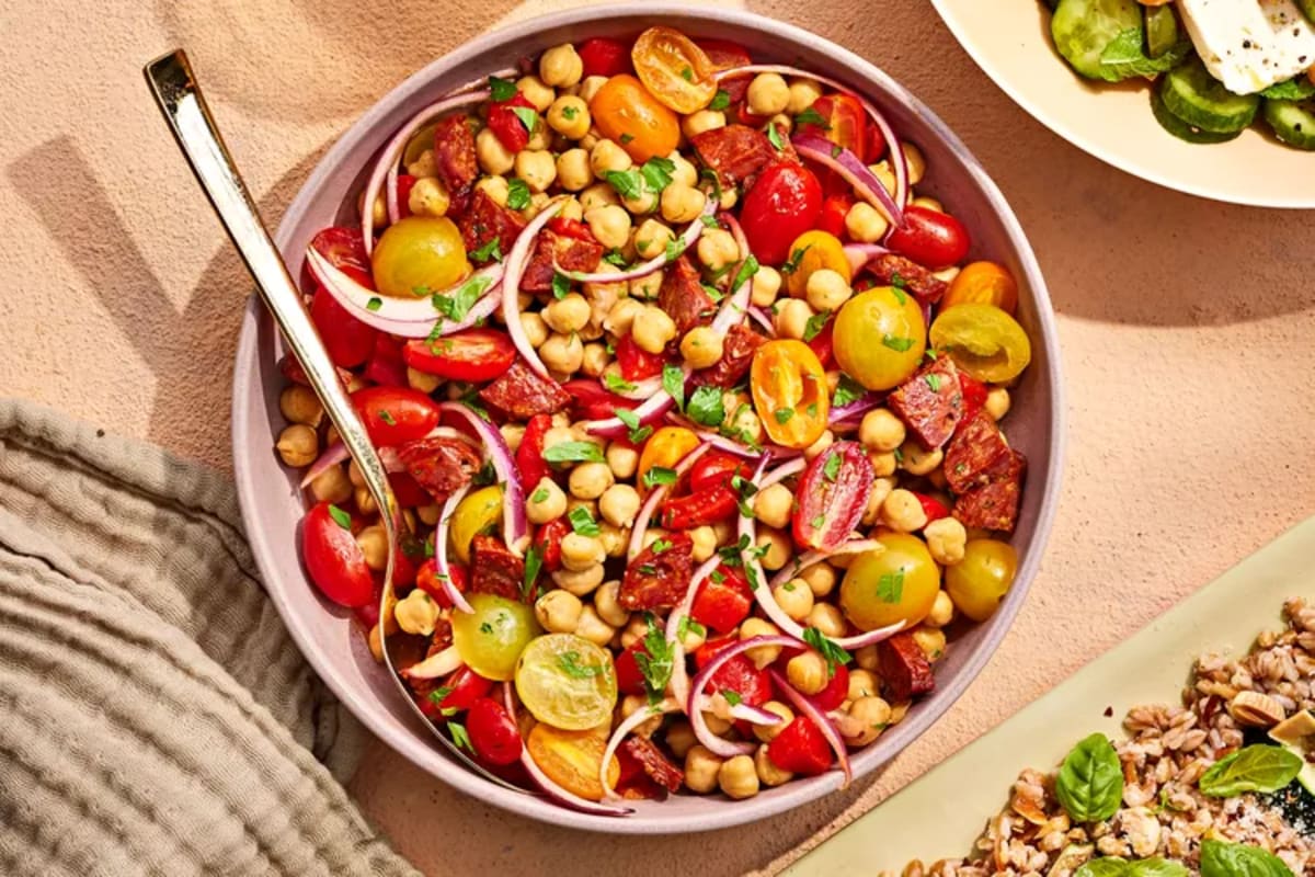 Warm Chickpea and Chorizo Salad