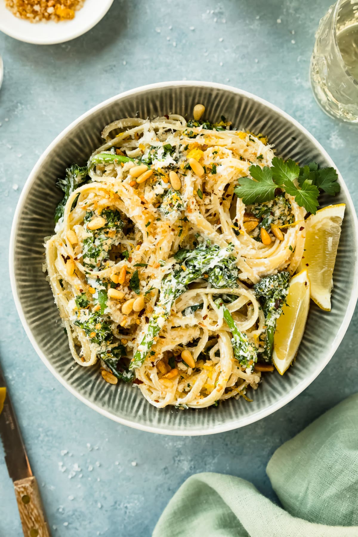 Creamy Garlicy Chickpea Pasta