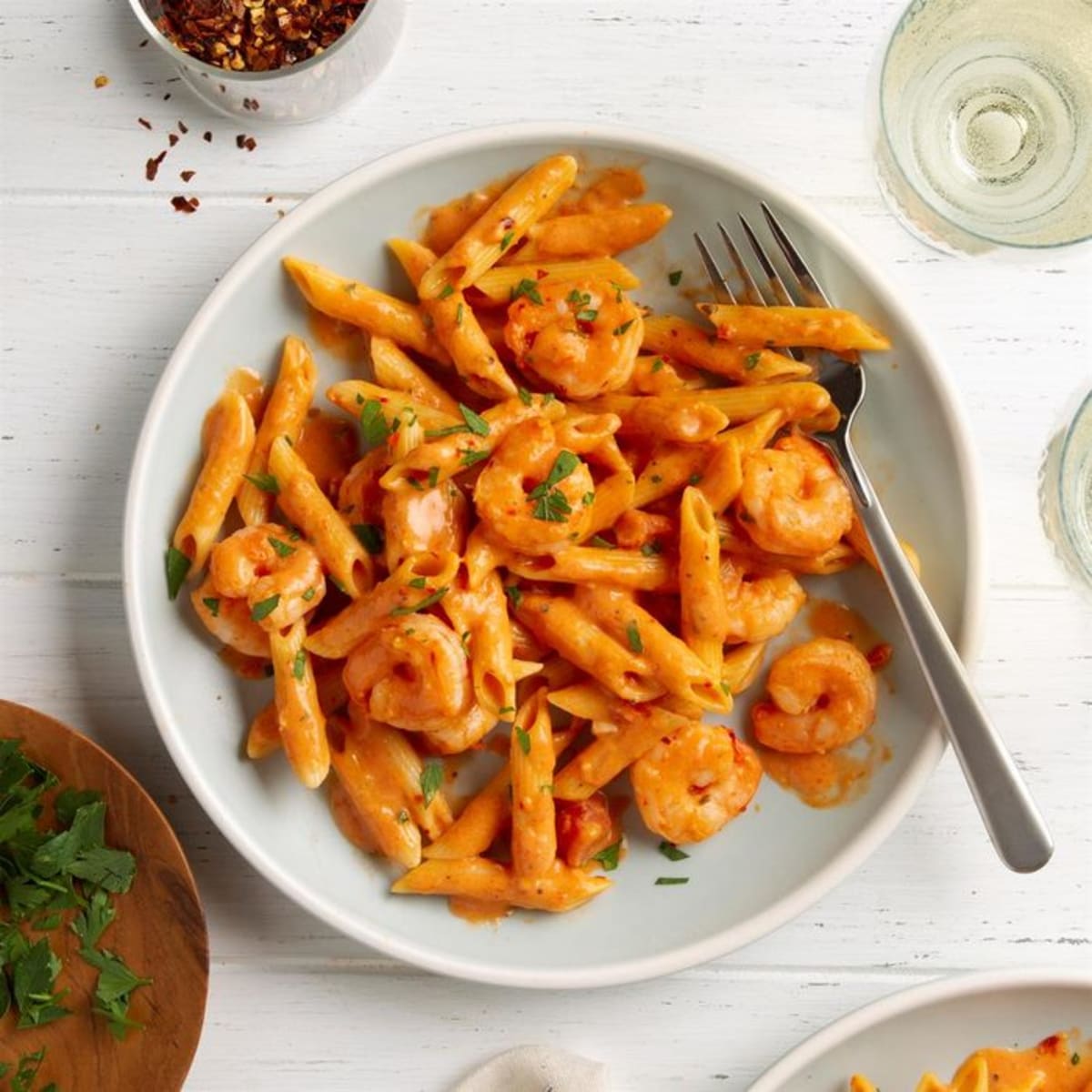 Rosy Shrimp Penne