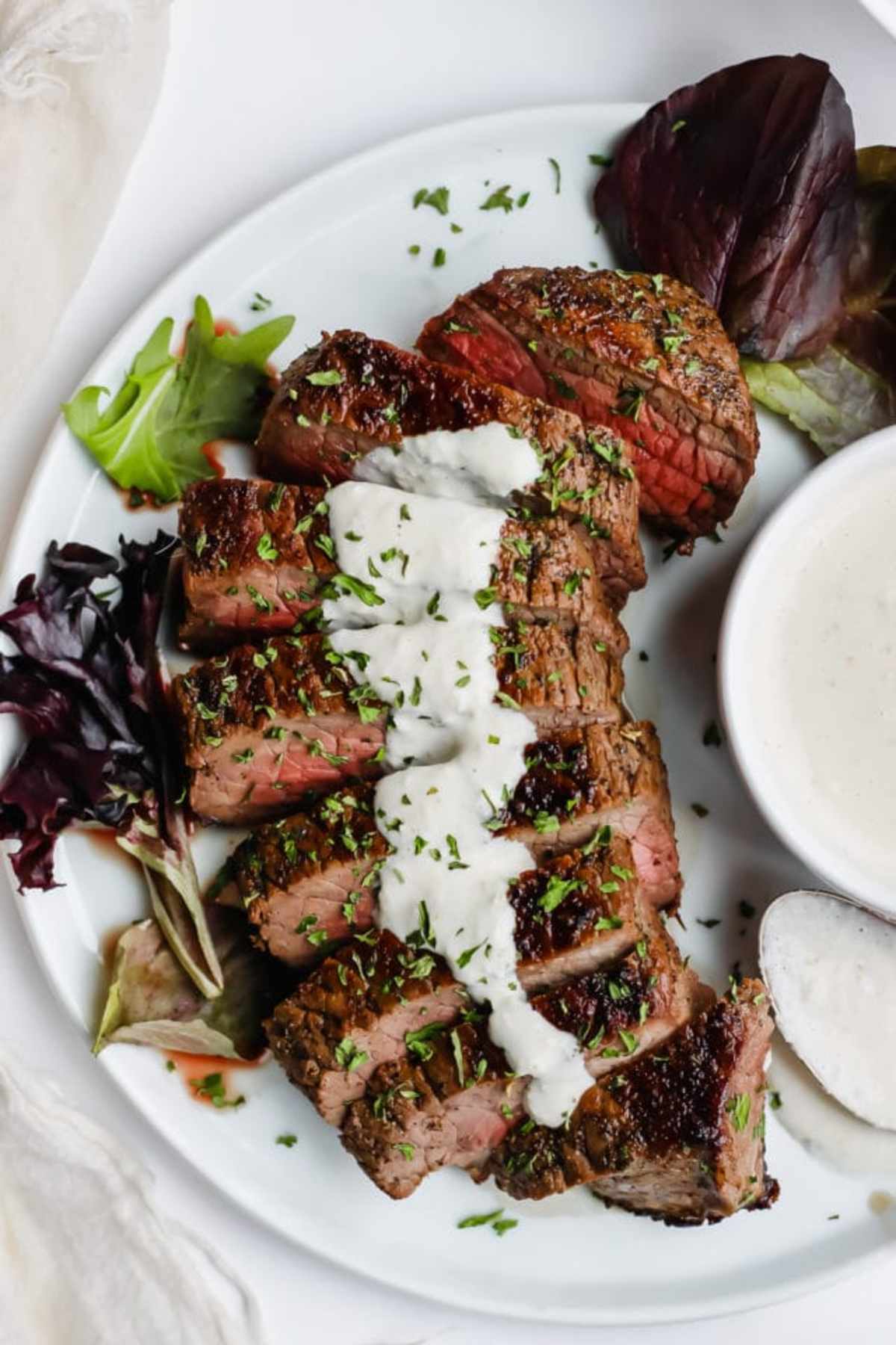 Buttery Ribeye and Horseradish-Chive Cream