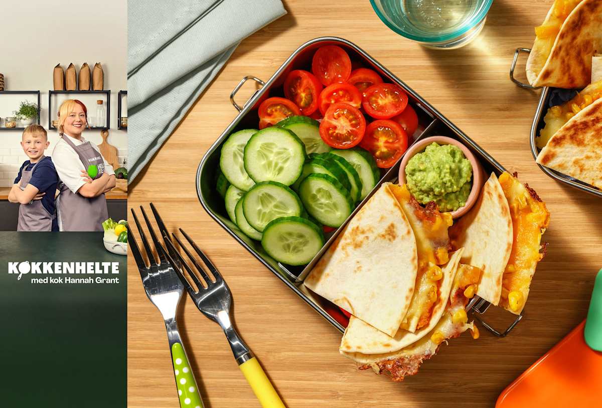Ostquesadillas till barnens matsäck