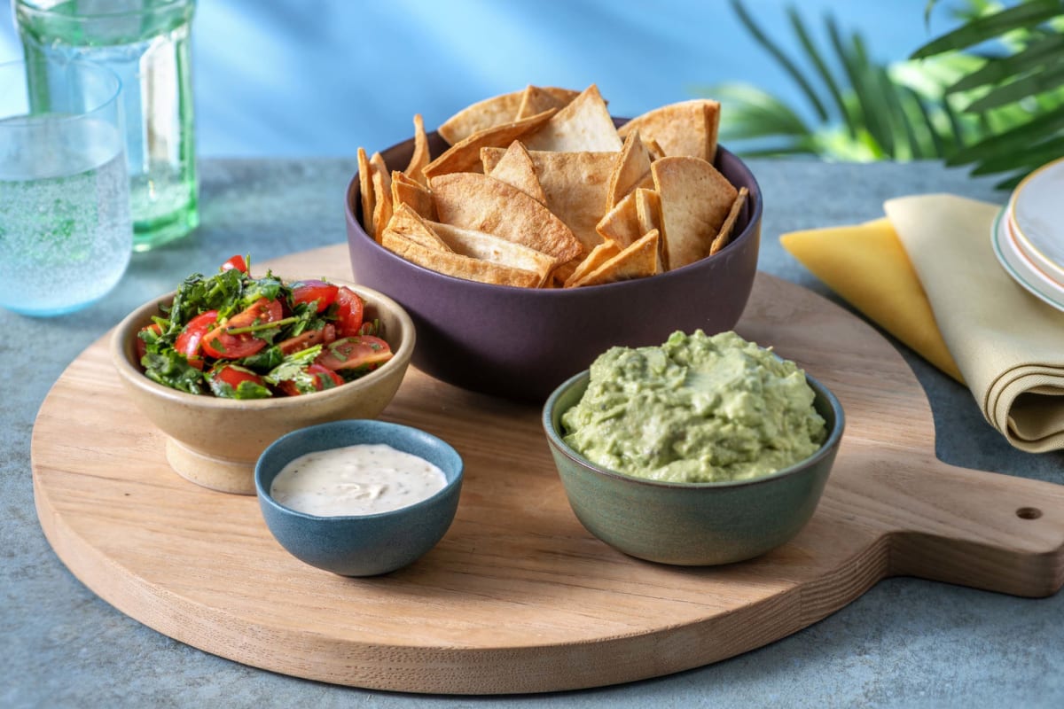 Homemade Tortilla Chips and Dips