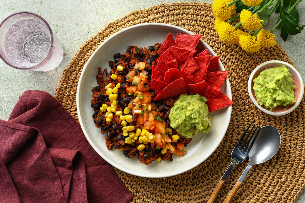 Vegan taco's met  gekruid vegetarisch vlees