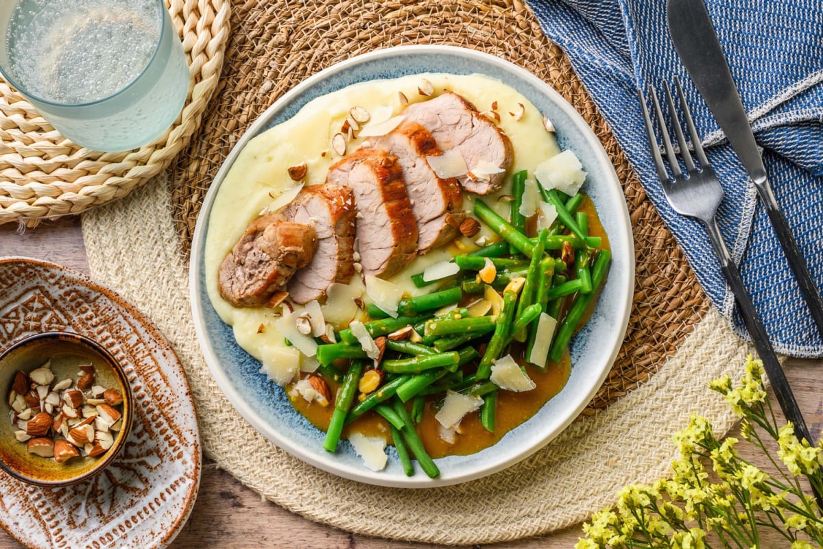 Varkenshaas met honing-mosterdjus