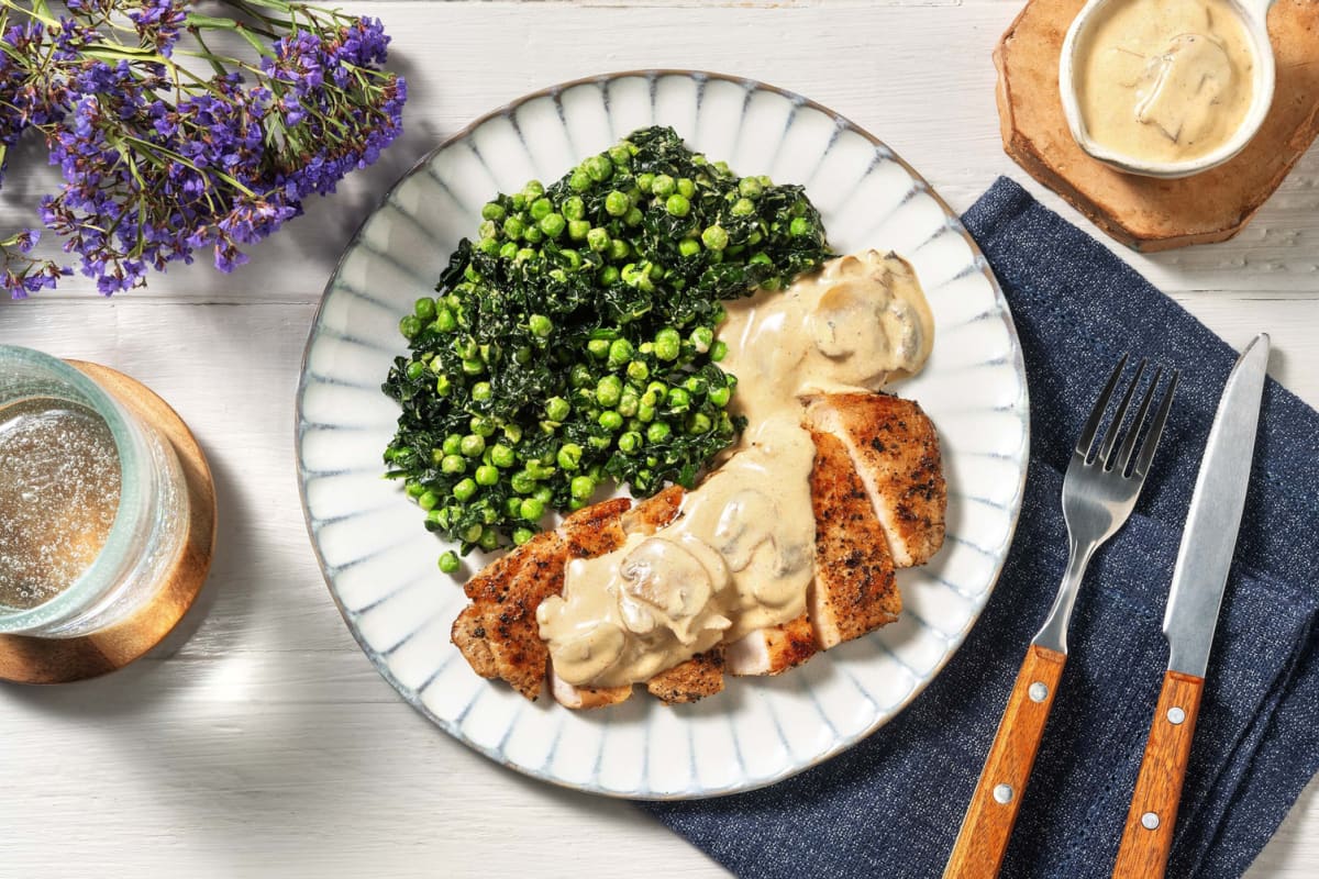 Peppered Pork Steaks in Stroganoff Sauce