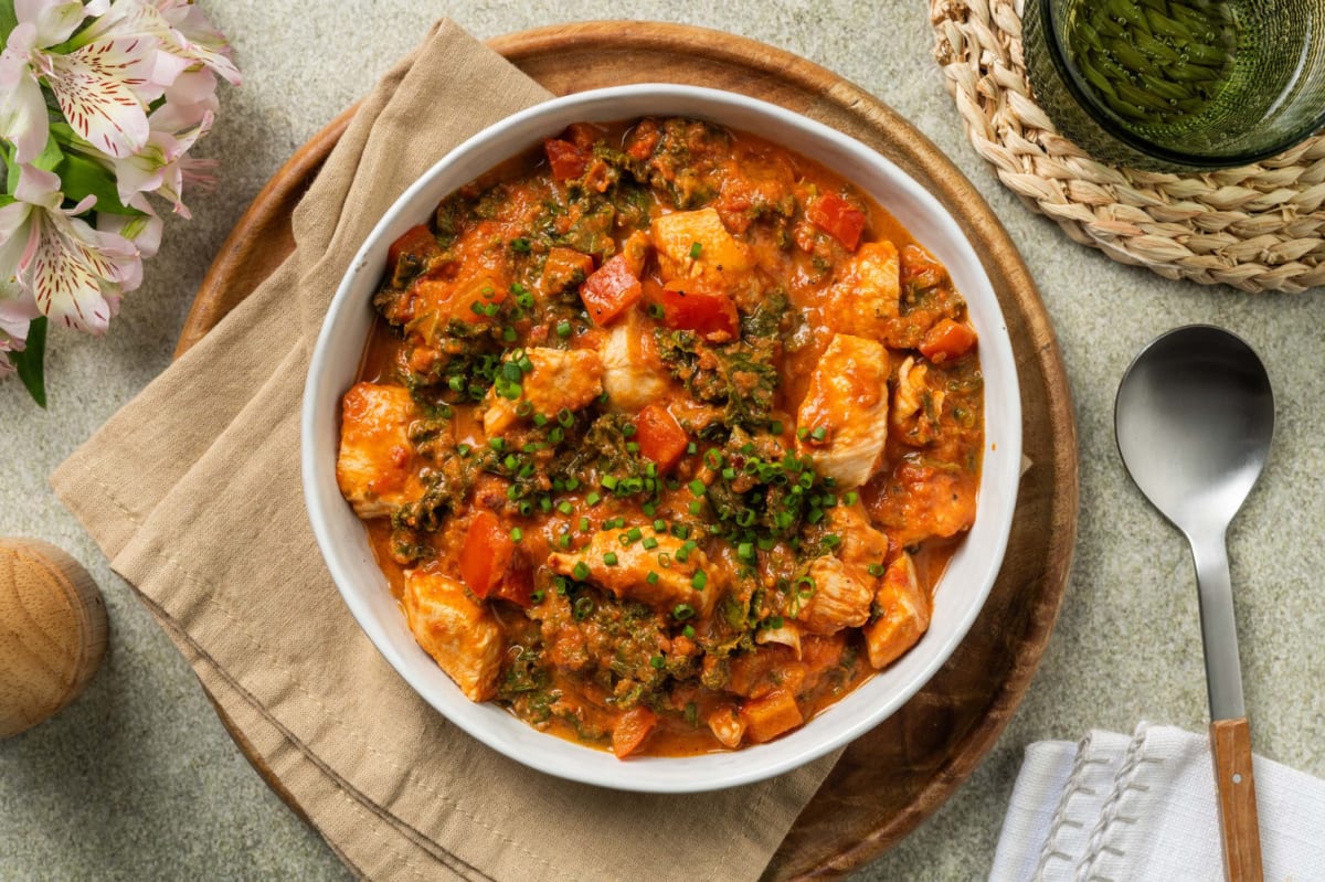 One Pot Creamy Tomato & Paprika Chicken Stew