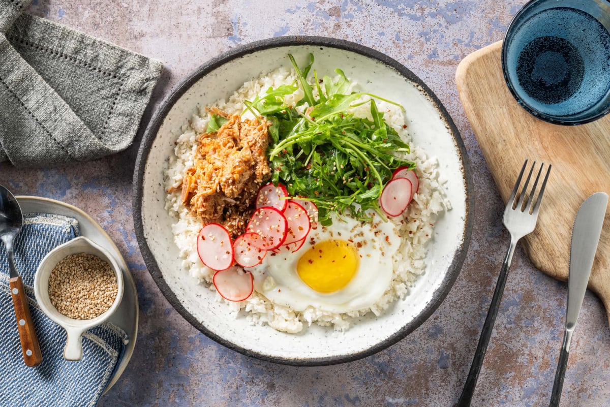 Slow Cooked Teriyaki Beef Donburi