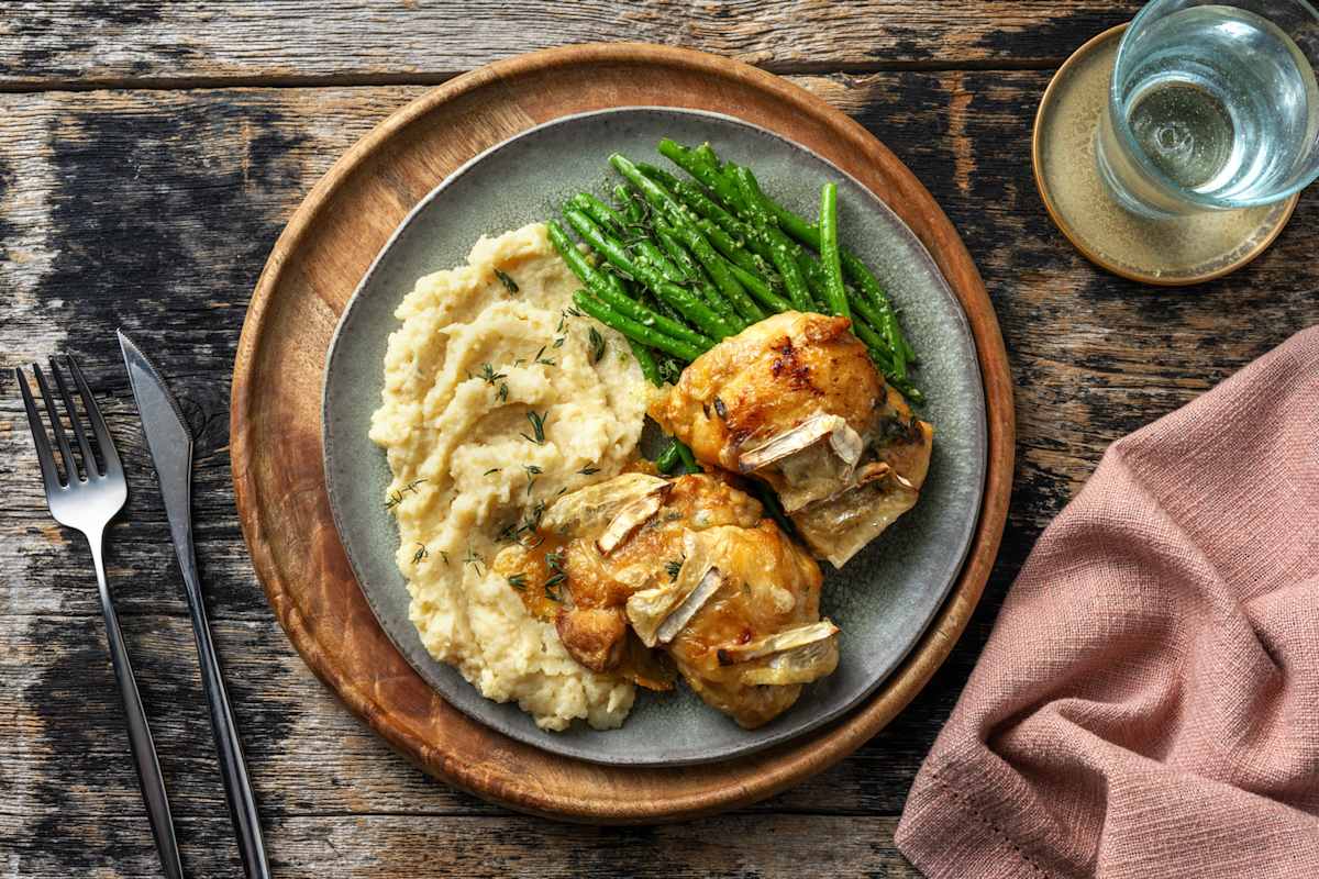 Kippendijfilet met brie en tijm