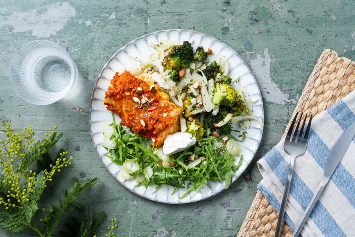 Broccoli-venkeltraybake met kabeljauw 