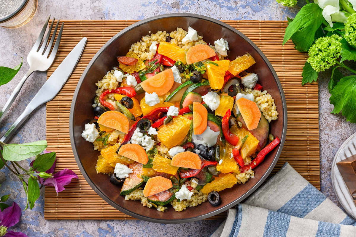 Bulgursalade met sinaasappel en feta