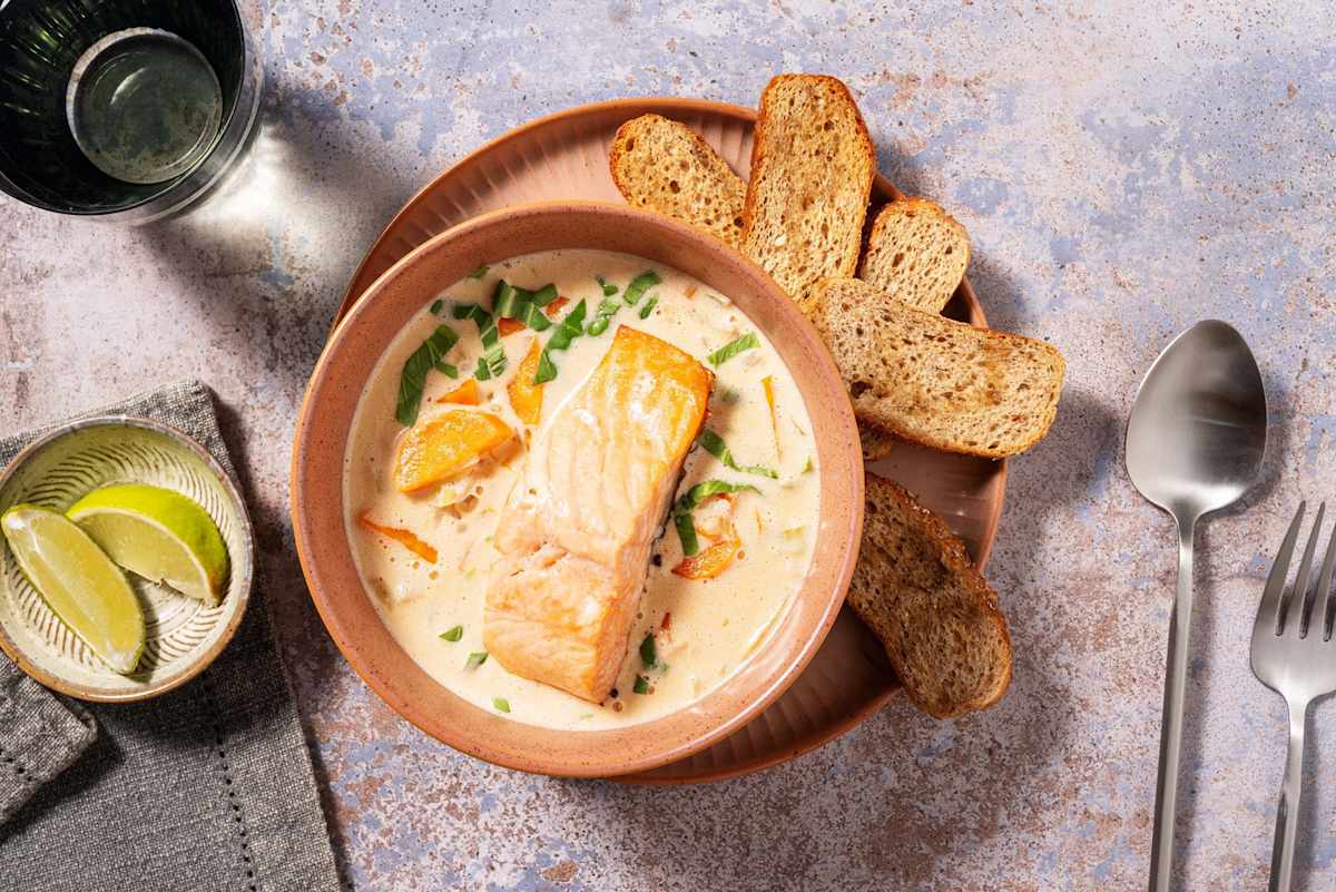 Misosoep met zalm en paksoi