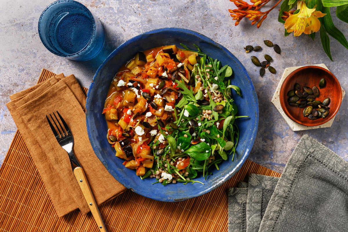 Mediterrane groentenstoof met feta