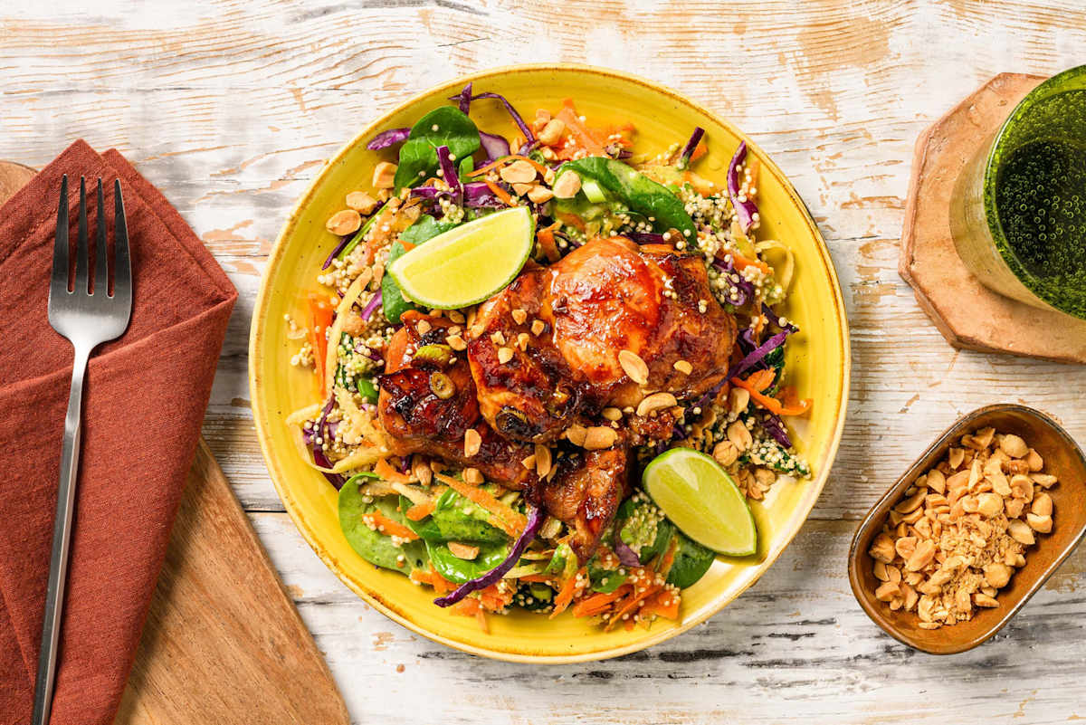 High protein - rice salad / lemon grass chicken