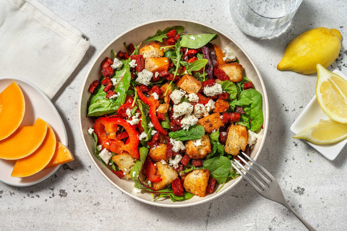 Warm Butternut Squash and Double Chorizo Salad