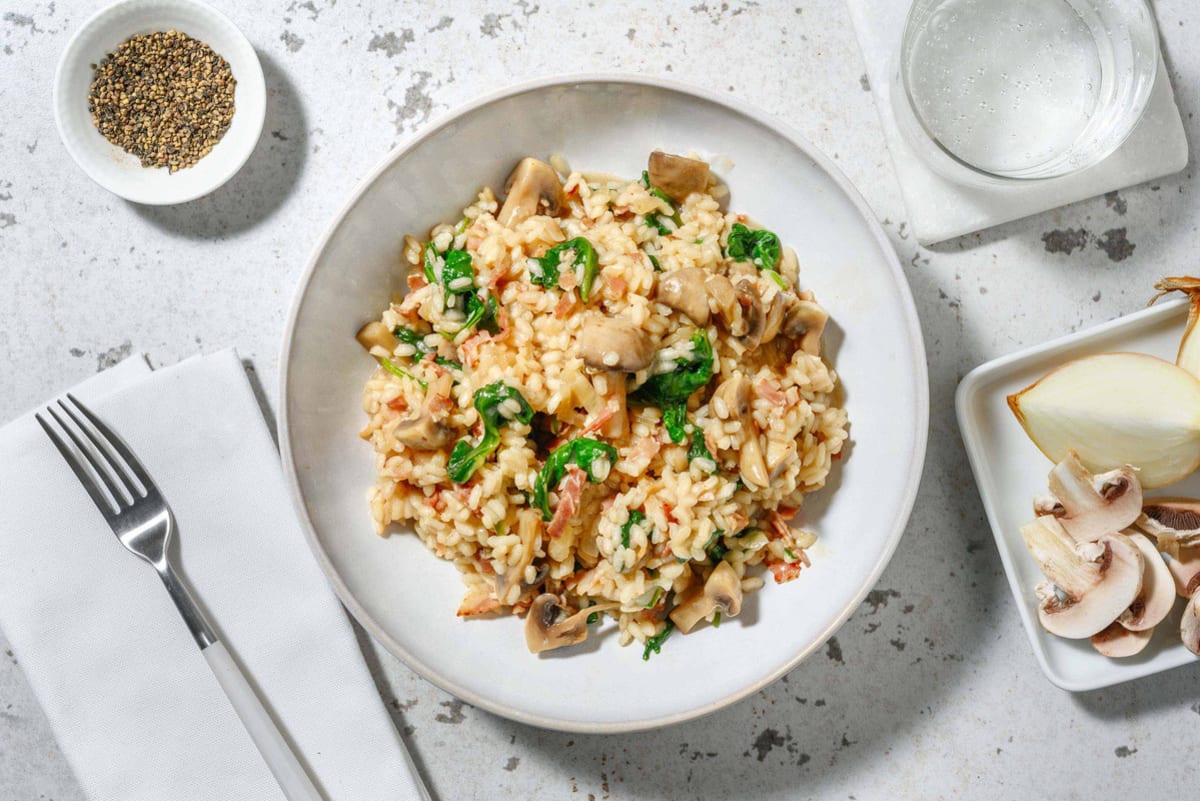 Bacon and Mushroom Risotto