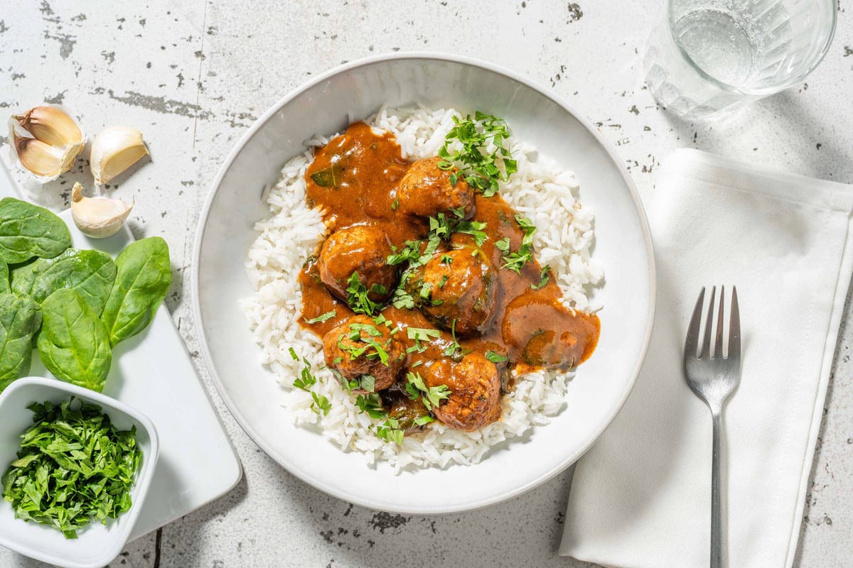 Beef Meatball Rogan Josh