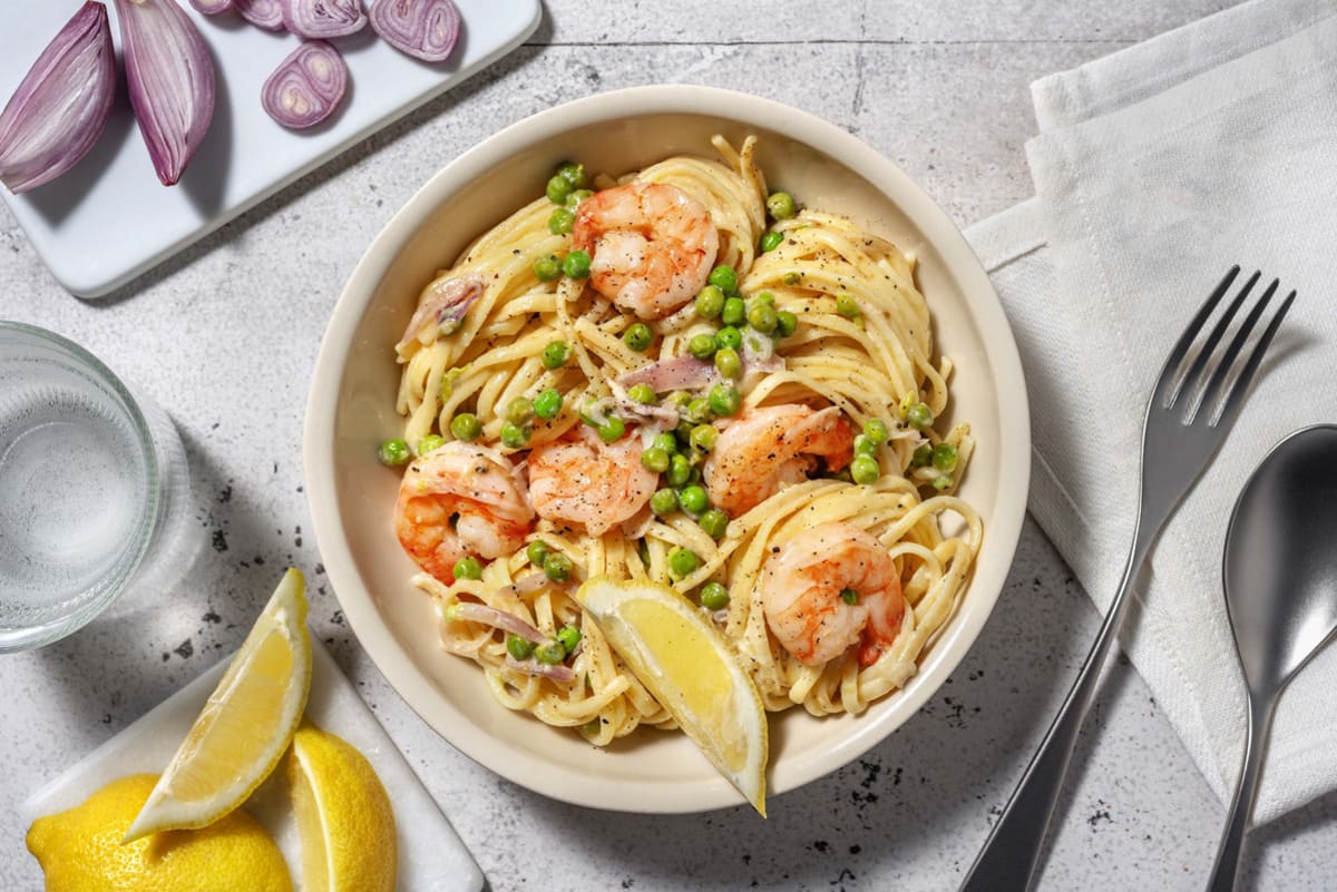 Lemon and Double Prawn Linguine