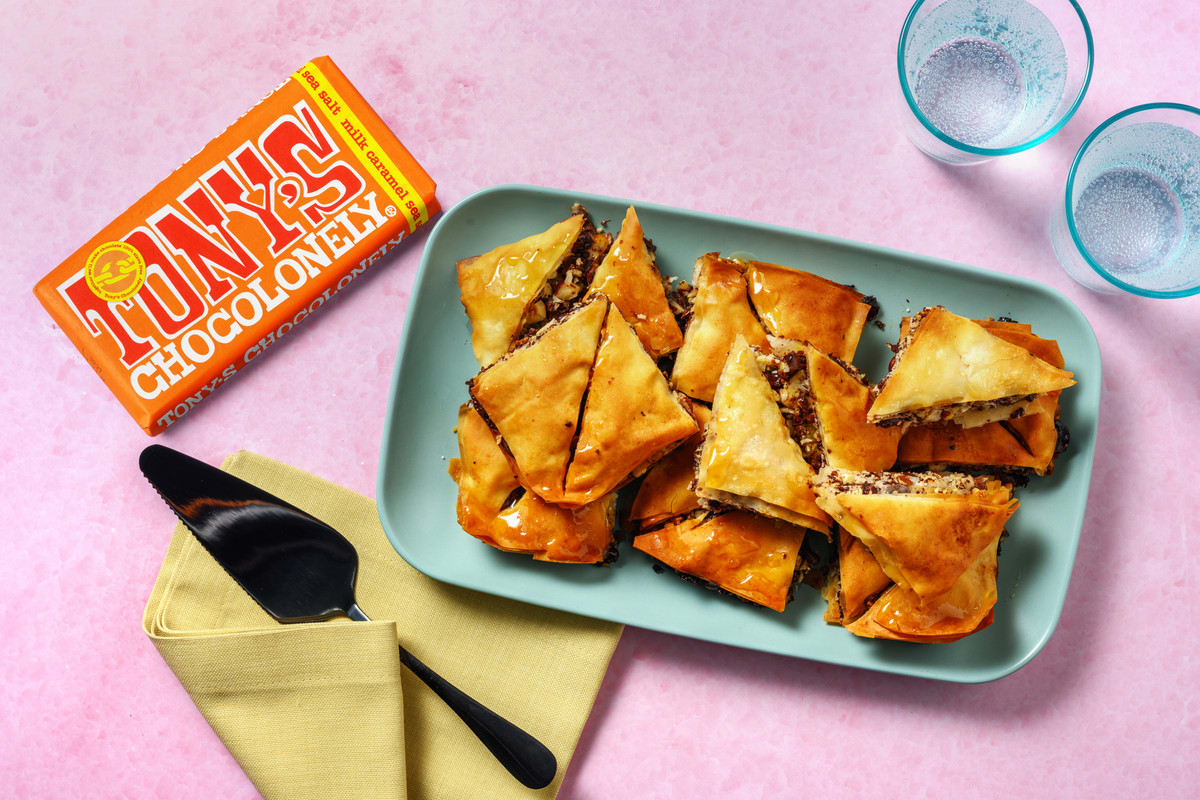 Nutty Milk Chocolate Baklava Bites