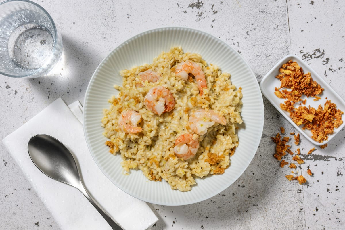 Cajun Spiced Double Prawn Risotto