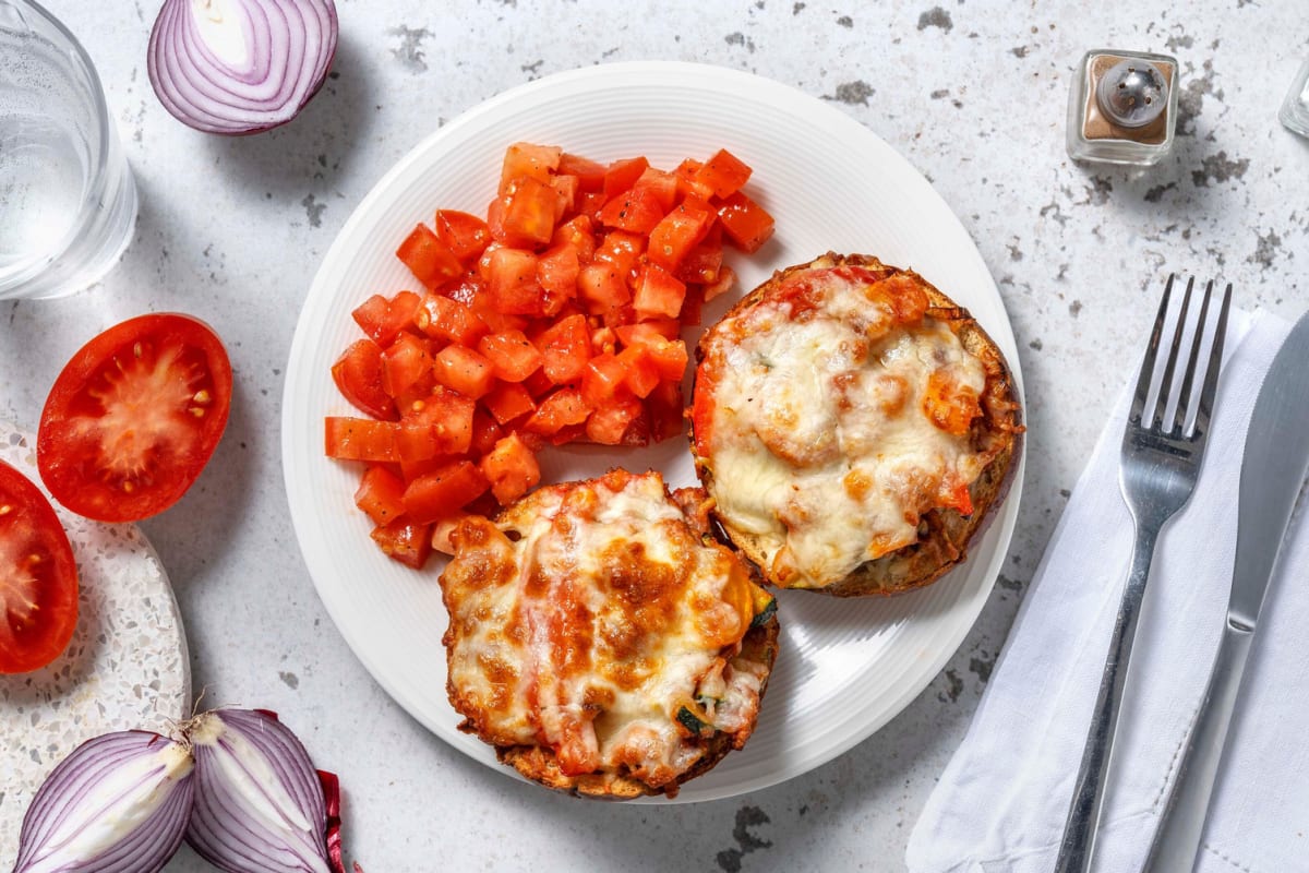 Gegratineerd broodje boerengehakt