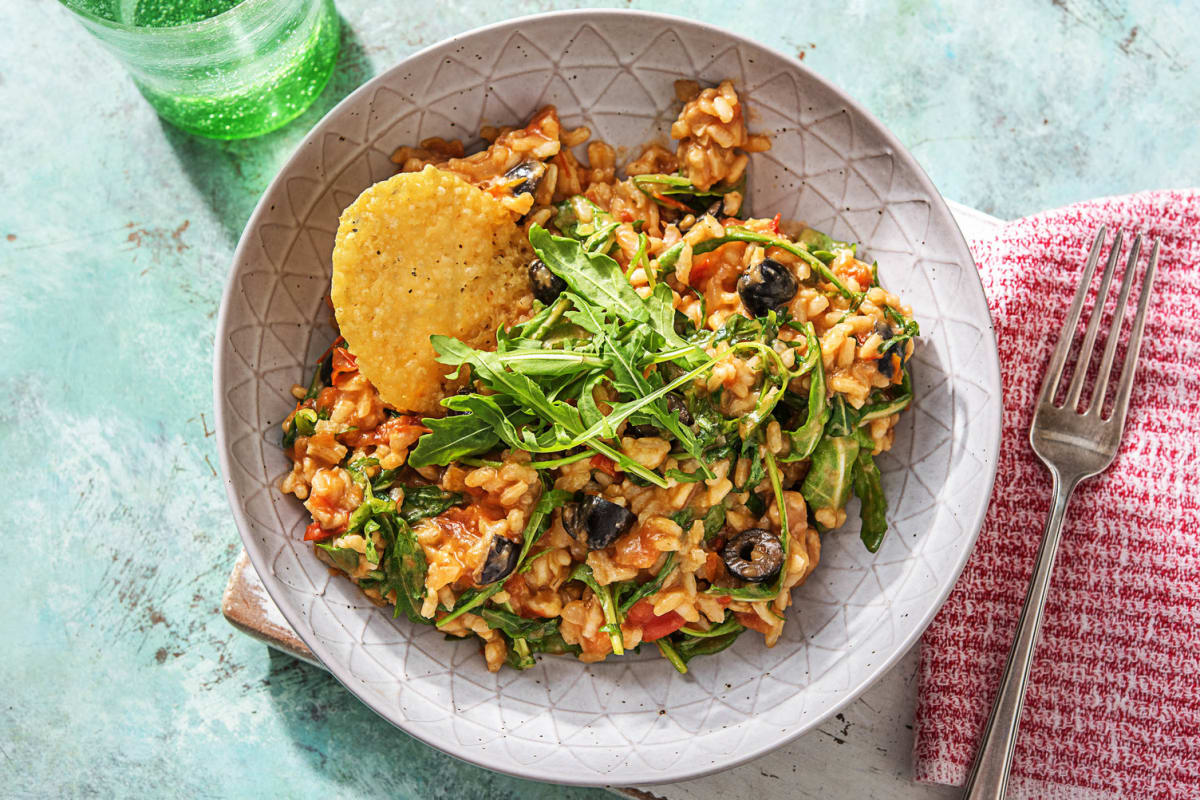 Risotto mit getrockneten Tomaten,