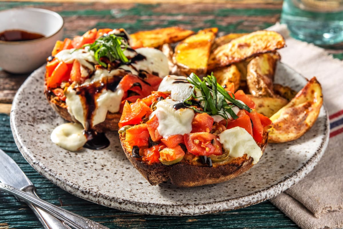 Open-Faced Bruschetta & Burrata Sandwich