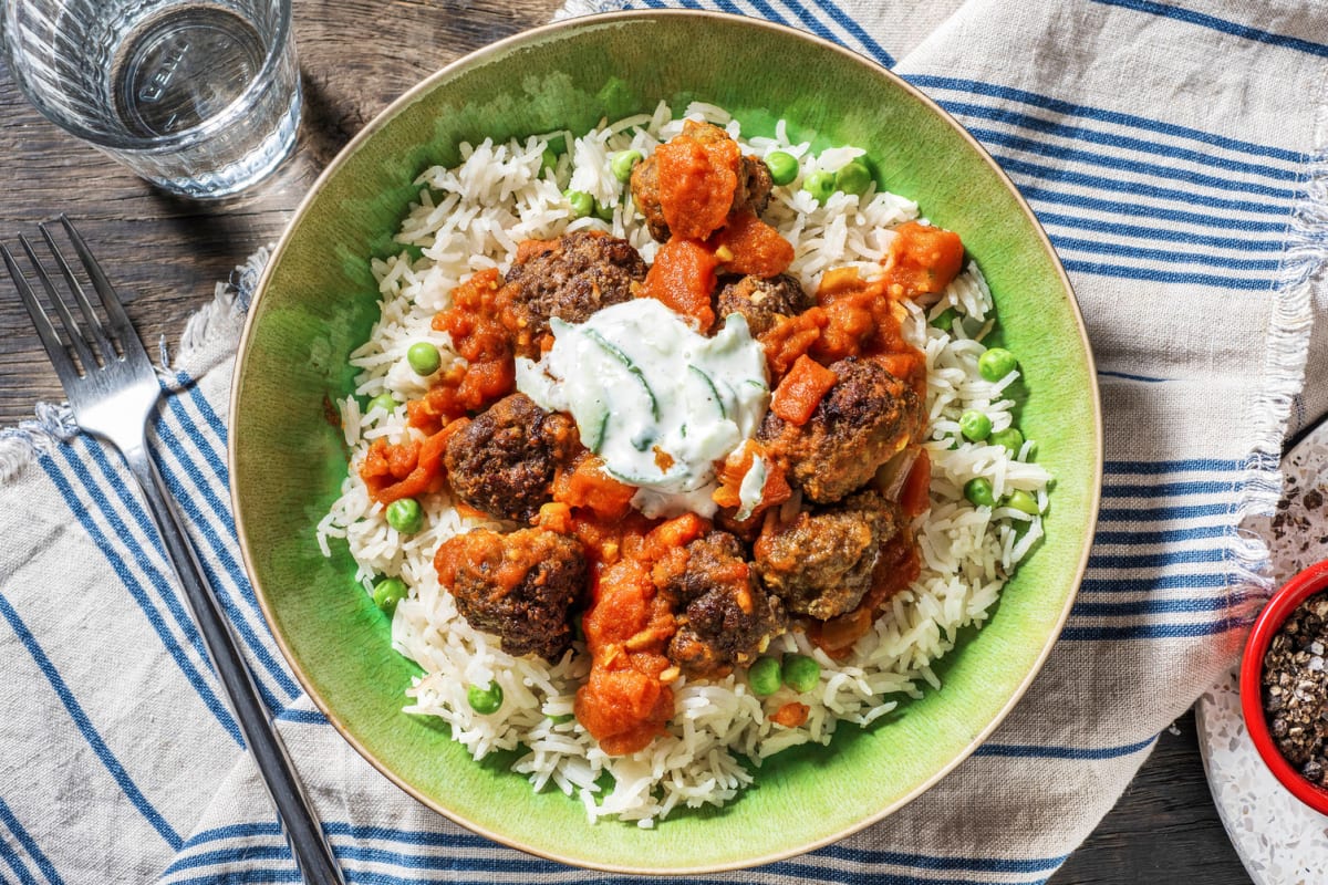 Spicy Beef Meatball Vindaloo 